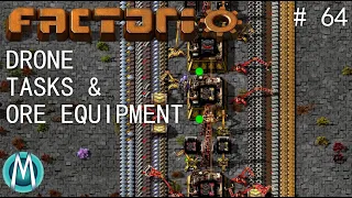 [Factorio 1.1 4K] Angel/Bobs Ep 64: Drone Tasks & Ore Equipment (Tutorial/Walkthrough)