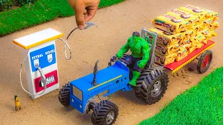 Diy diorama making mini grass chopping machine science project @FunWorldSociety