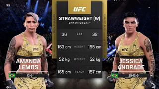 UFC Women's Flyweight Clash: Amanda Lemos vs Jessica Andrade - A Thrilling Battle for Domination!