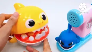 Satisfying Video। DIY How to make Rainbow Play Doh baby Shark Noddles Bathtubs Cutting ASMR