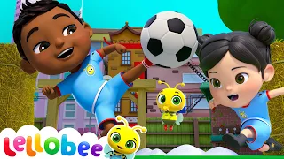 Soccer Game in Winter! Football Cup Song | An Original Lellobee Song for Children - Kids Karaoke