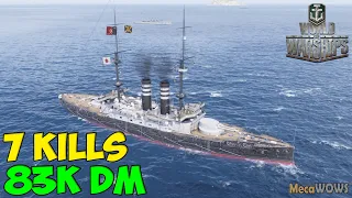 World of WarShips | Mikasa | 7 KILLS | 83K Damage - Replay Gameplay 1080p 60 fps