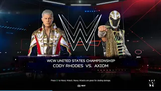 WWE 2K24 WCW UNITED STATES CHAMPIONSHIPCODY RHODES VS. AXIOM