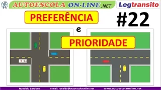 PREFERÊNCIA e PRIORIDADE nos cruzamentos - Regra + macete