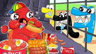 ASMR Mukbang | Alphabet Lore Mukbang Convenience Store Food: Noodles, Hot Dog | Cartoon Animation