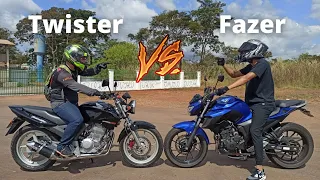 CBX 250 Twister vs Fazer 250 l Quem será que levou nesse racha?