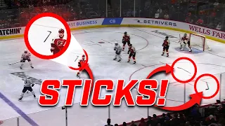 FOUR Flyers, ONE stick! 🫣😬🏒