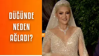 Selin Ciğerci 40 kilo ağırlığındaki gelinliği zor taşıdı!