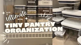 Ultimate "TINY" Pantry Organization 2024 + Tips and Essentials⭐️ | Renter Friendly!!✨