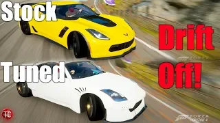 Forza Horizon 4: Stock vs Tuned DRIFT OFF!! C7 Z06 vs Nissan 350Z!