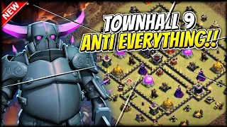 New anti everything th9 war base w/ copy link + Proof replays