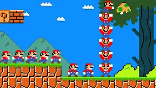 King Rabbit: Super Mario Bros. but 1-UP Mushroom Make Mario Clone!
