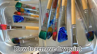 How to clean paint brushes at home | Easy solution for dried paint brushes