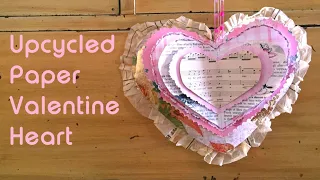 DIY Paper Hearts Valentine | Upcycled Papers