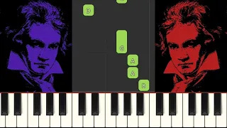 Beethoven - Ode To Joy - Super Easy Piano Tutorial