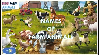 KIDS EDUCATIONAL VIDEO- FARM ANIMALS NAMES FOR PRESCHOOLERS & NURSERY CHILDREN