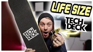 Making a LIFE SIZE Tech Deck Skateboard! WAY BETTER THAN EXPECTED!