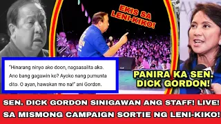 SEN. DICK GORDON SINIGAWAN ANG STAFF! SA CAMPAIGN SORTIE NG LENI-KIKO TANDEM!