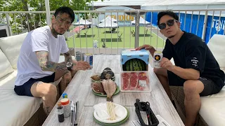 瓜田さんを歓迎してBBQで優勝していこ