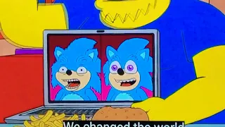 Sonic movie reference in the Simpsons