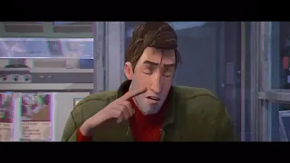 Peter B Parker eats 2 burgers in reverse and him and Miles sounds Japanese {not really}