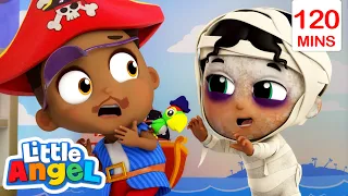 Halloween at the School | Little Angel Fun Cartoon | Moonbug Kids Cartoon Adventure