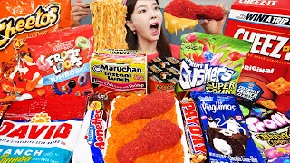 ENG SUB) Most Popular American Convenience Snacks Noodle & Hot Cheetos Chicken Mukbang ASMR Ssoyoung