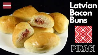Latvian Bacon Buns (Pīrāgi , Speķa Pīrādziņi, Piroshki)