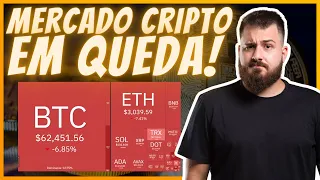 BITCOIN SOFRE PRA SE MANTER ACIMA DE 62K. ALTCOINS S4NGR4M 🚨