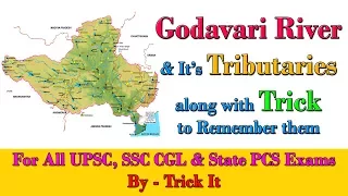 Godavari River and It's Tributaries with Trick to Remember them