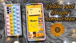 🌼 New Phone Case | Yellow Aesthetic Homescreen | Samsung Galaxy A72