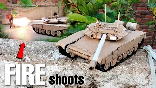 How to make Army Tank Using Cardboard That Fire Shoots | T-90 Battle Tank |