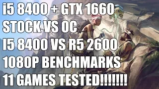 i5 8400 + GTX 1660 - 1080p Low to Ultra Gaming Benchmark Review - 11 Games Tested + Giveaway