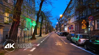 Poznań, Poland 4K Walking Tour, Wieczór na Jeżycach,  lonely evening Walk