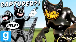 BENDY CAPTURES CARTOON CAT & DOG?! (Garry's Mod Sandbox)