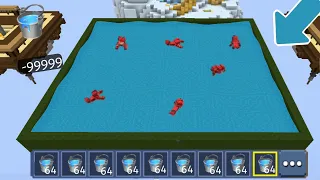 Building BIGGEST WATER POOL in Bedwars!! (Blockman GO)