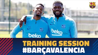 Second training session to prepare the Cup final against Valencia