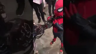 Spider Man cosplay scene on anime convention