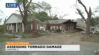 Residents assess damage after tornado touches down in Missouri, Illinois communities