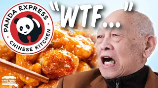 Chinese Grandpa Eats FAKE Chinese Food for the First Time! (Panda Express Mukbang)