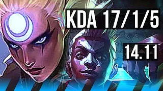 DIANA vs EKKO (MID) | 17/1/5, Comeback, Legendary, 7 solo kills, 42k DMG | EUW Master | 14.11