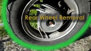 Rear Wheel Removal / Install on a 4 Stroke Chinese Scooter - JINLUN