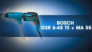 Шуруповерт с касетной насадкой BOSCH GSR 6 45 TE + MA 55