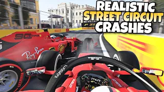 F1 REALISTIC STREET CIRCUIT CRASHES 2014-2021 #2