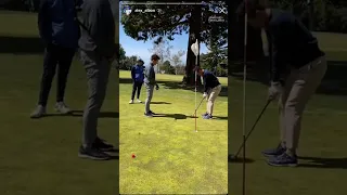 Leclerc Albon and Norris play golf together #f1