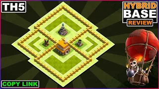 NEW BEST! COC Town Hall 5 (TH5) Hybrid/Trophy/Farming Base 2022 with COPY LINK - Clash of Clans