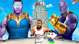 FRANKLIN AND SHINCHAN FIGHT WITH THANOS IN GTA5 | GTA5 AVENGERS