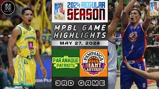 MPBL HIGHLIGHTS: PARAÑAQUE PATRIOTS VS PAMPANGA GIANT LANTERNS (MAY 27, 2024)