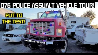 District 76 Police Assault Vehicle Tour! Fire Swat Truck!