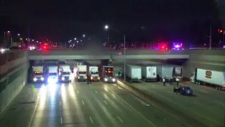 13 semis line Detroit freeway to help man considering suicide